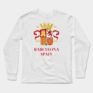 Barcelona Spain. Gift Ideas For The Spanish Travel Enthusiast. Long Sleeve T-Shirt